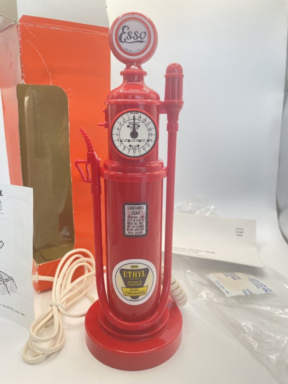 ESSO Gas Pump Telephone 1984 Collectible Novelty Phone Exxon Mobil Oil Vintage